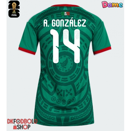 Mexico Armando Gonzalez #14 Hjemmebanetrøje Dame VM 2026 Kort ærmer